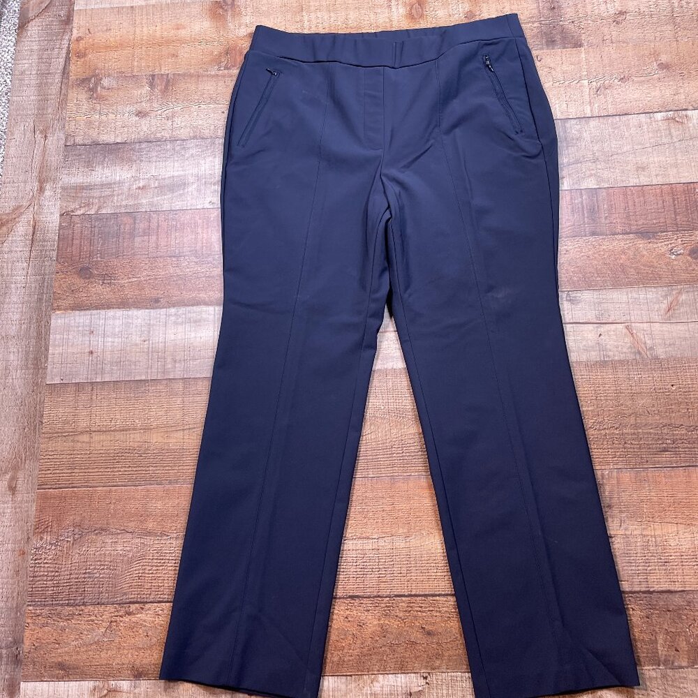Lane Bryant Blue 4 Season Flat Front Dress Pants size 16